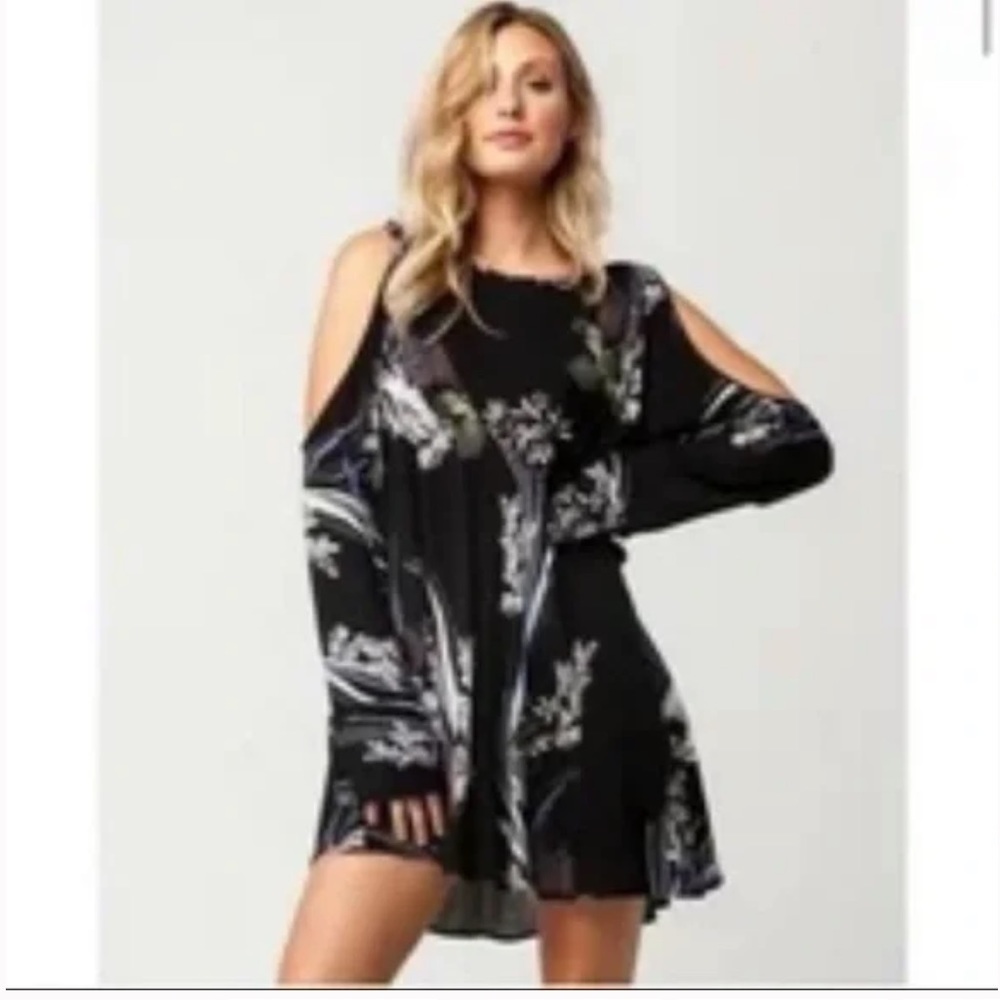 Free People Clear Skies Cold Shoulder Mini Dress